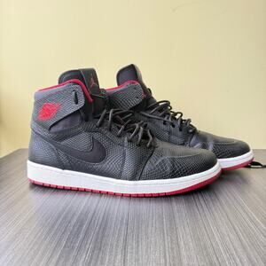 Nike Air Jordan 1 Retro High Nouveau Snakeskin 2016 Bred Black Red Men’s Size 12